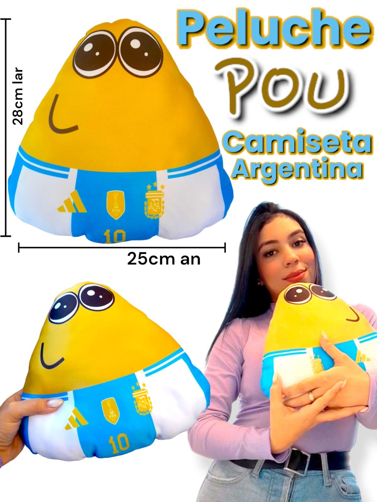 Peluche Pou Camiseta Argentina  28 cm
